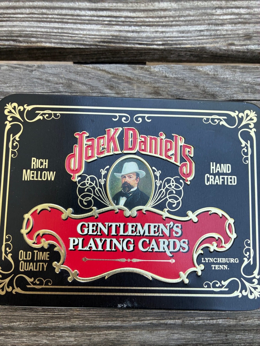 Jack Daniels Playing Cards Tin - Black, Red & Gold